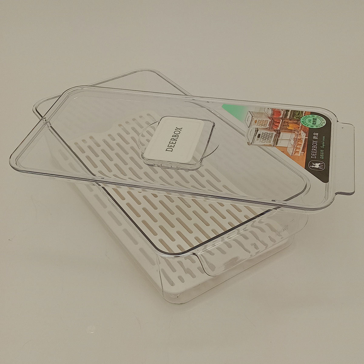 Caixa Organizadora para Geladeira Acrílico Transparente 7x16x31cm