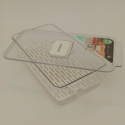 Caixa Organizadora para Geladeira Acrílico Transparente 7x16x31cm