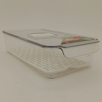 Caixa Organizadora para Geladeira Acrílico Transparente 7x16x31cm