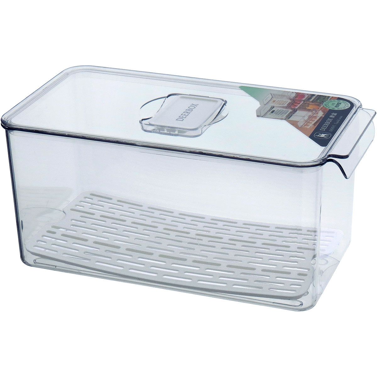 Caixa Organizadora para Geladeira Acrílica Transparente 14x16x31cm