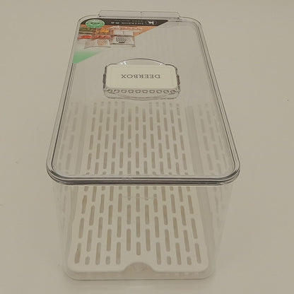 Caixa Organizadora para Geladeira Acrílica Transparente 14x16x31cm