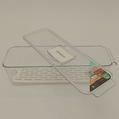 Caixa Organizadora para Geladeira Transparente Acrílico 9x11x34cm