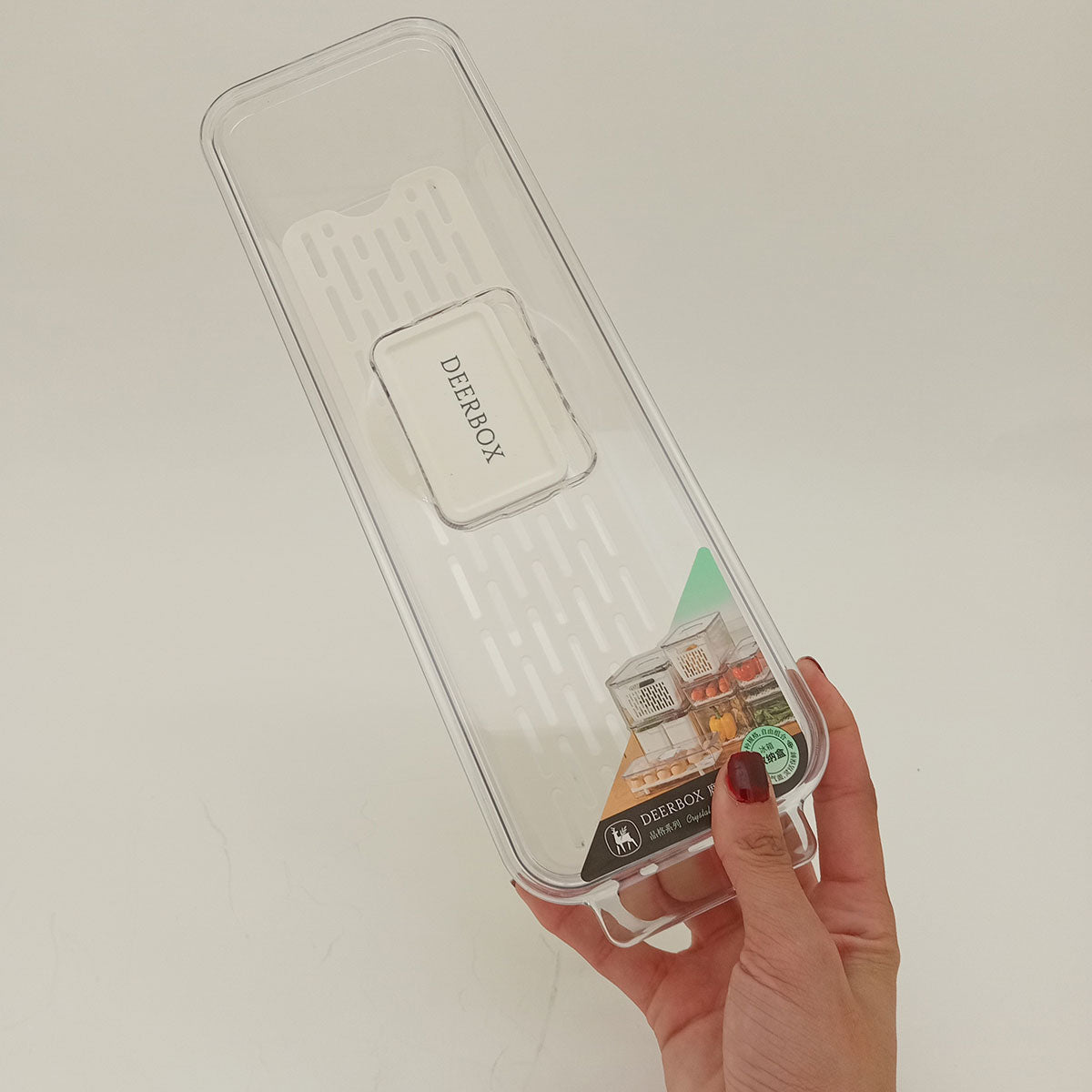 Caixa Organizadora para Geladeira Transparente Acrílico 9x11x34cm