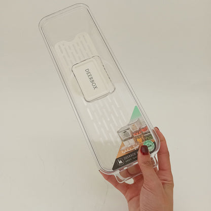 Caixa Organizadora para Geladeira Transparente Acrílico 9x11x34cm