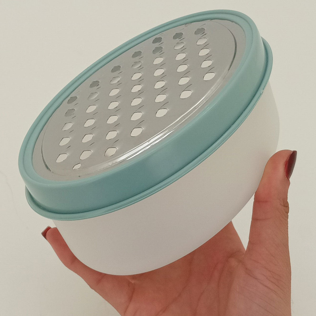 Ralador Inox com Recipiente 6x12x17cm Cinza - Lâminas Afiadas