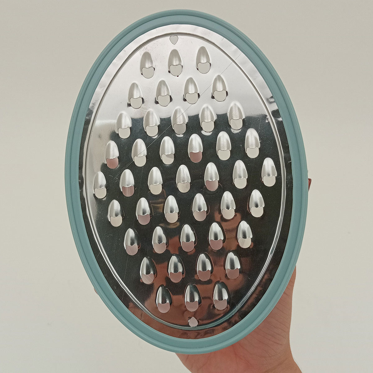 Ralador Inox com Recipiente 6x12x17cm Cinza - Lâminas Afiadas