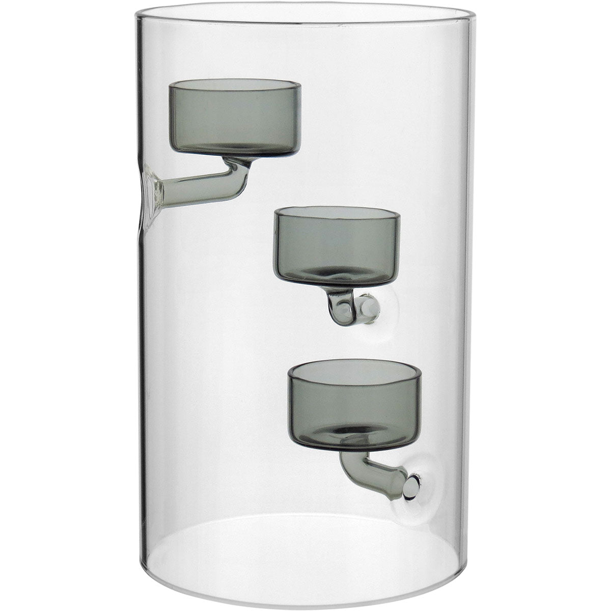 Castiçal Transparente para 3 Velas Borossilicato 20x12x12cm