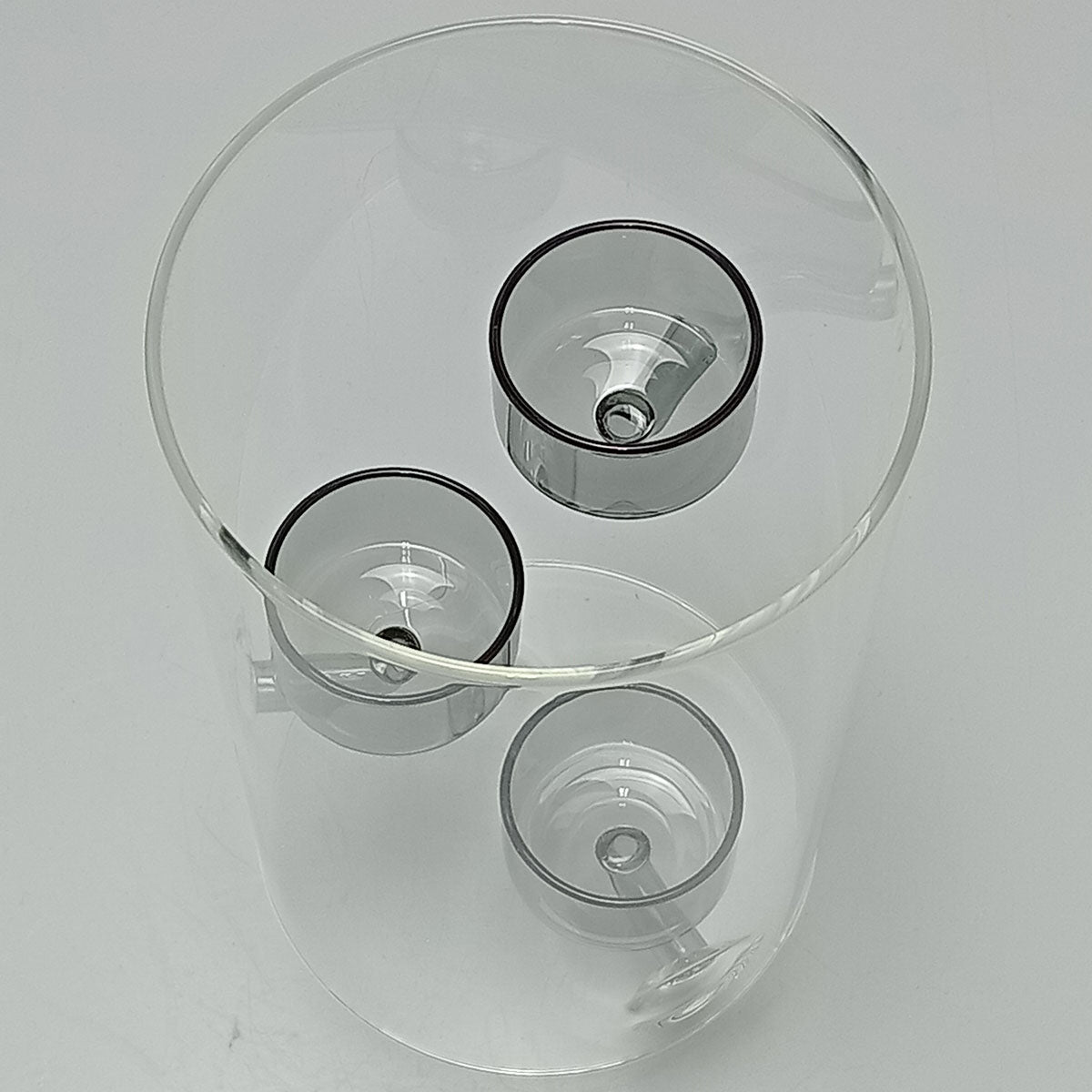 Castiçal Transparente para 3 Velas Borossilicato 20x12x12cm