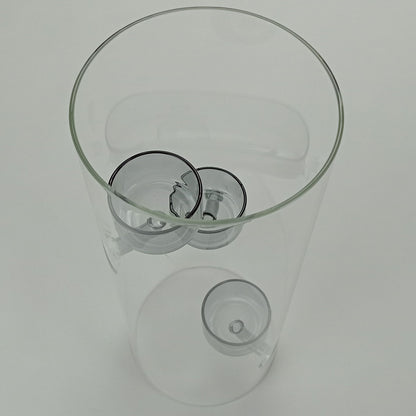 Castiçal para 3 Velas Borossilicato Transparente 30x12x12cm