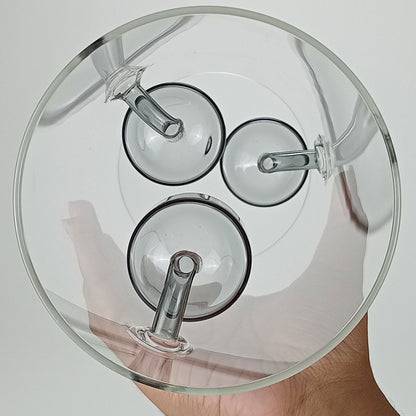 Castiçal para 3 Velas Borossilicato Transparente 30x12x12cm