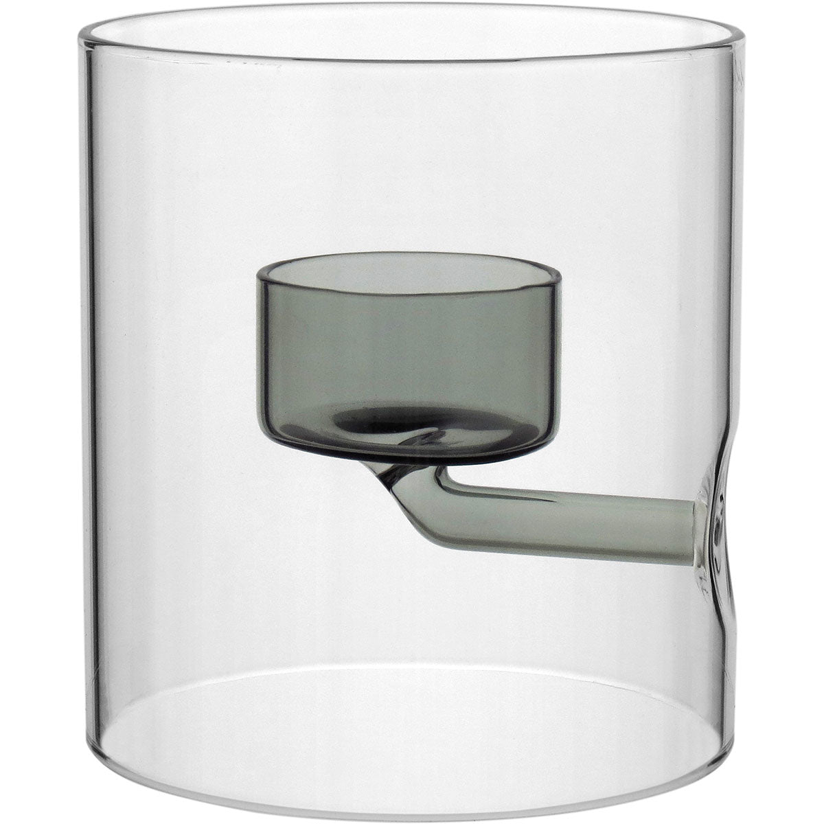 Castiçal Borossilicato Transparente 11x10cm para Velas Decorativas