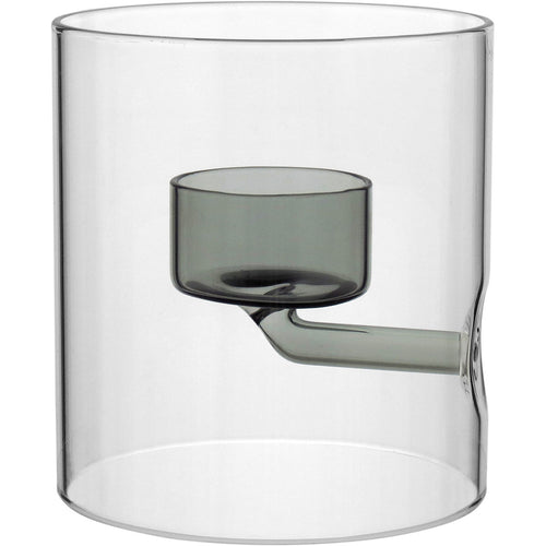 Castiçal Borossilicato Transparente 11x10cm para Velas Decorativas