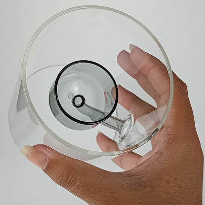 Castiçal Borossilicato Transparente 11x10cm para Velas Decorativas