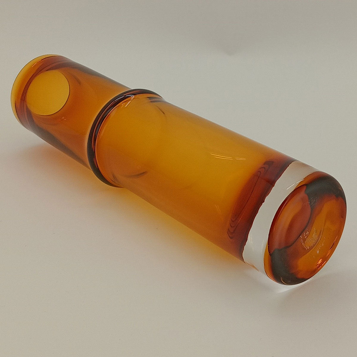 Vaso Vidro 25x6x6cm Âmbar