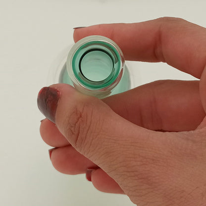 Vaso Garrafa de Vidro Verde 15x5cm para Decoração de Ambientes