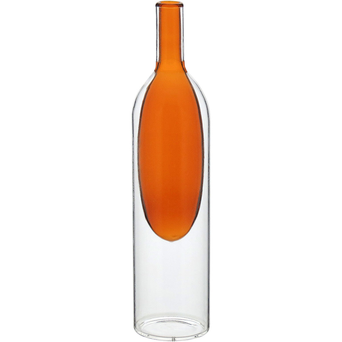 Vaso Garrafa de Vidro Âmbar 30cm para Decoração - Elegância e Sofisticação