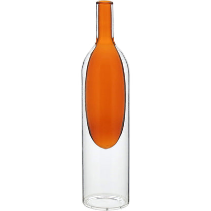 Vaso Garrafa de Vidro Âmbar 30cm para Decoração - Elegância e Sofisticação