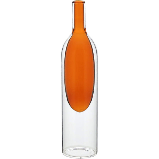 Vaso Garrafa de Vidro Âmbar 30cm para Decoração - Elegância e Sofisticação