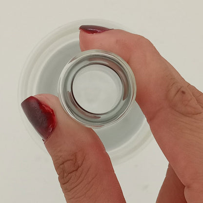 Vaso Garrafa de Vidro Cinza 29x7x7cm para Decoração Moderna