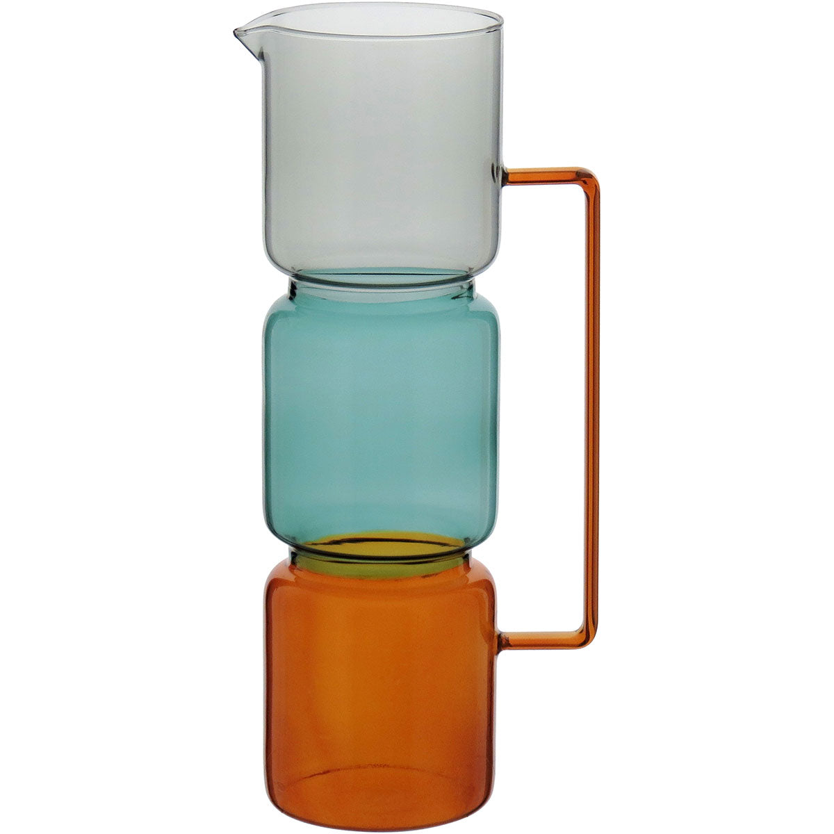 Jarro de Vidro Colorido 30cm Multicolorido para Decoração Elegante