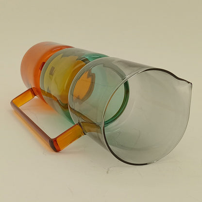 Jarro de Vidro Colorido 30cm Multicolorido para Decoração Elegante