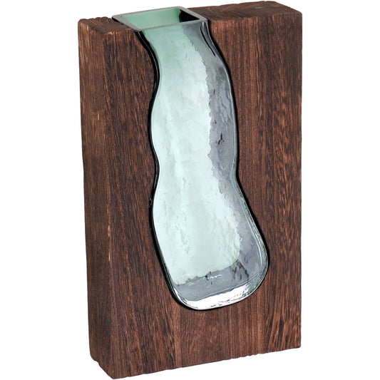 Vaso Vidro 32x18x5cm Verde