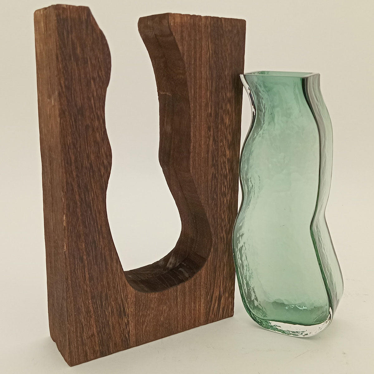 Vaso Vidro 32x18x5cm Verde