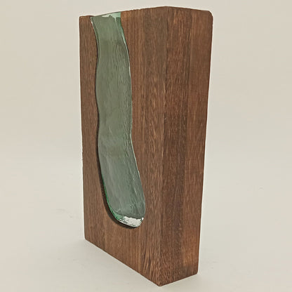 Vaso Vidro 32x18x5cm Verde