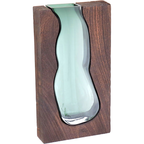Vaso Vidro 23x14x5cm Verde