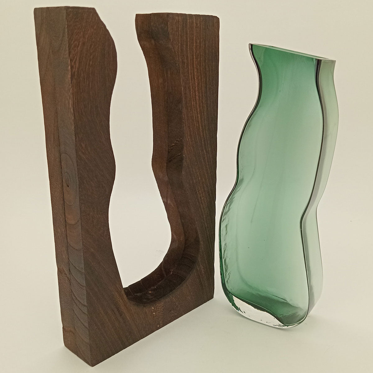 Vaso Vidro 23x14x5cm Verde