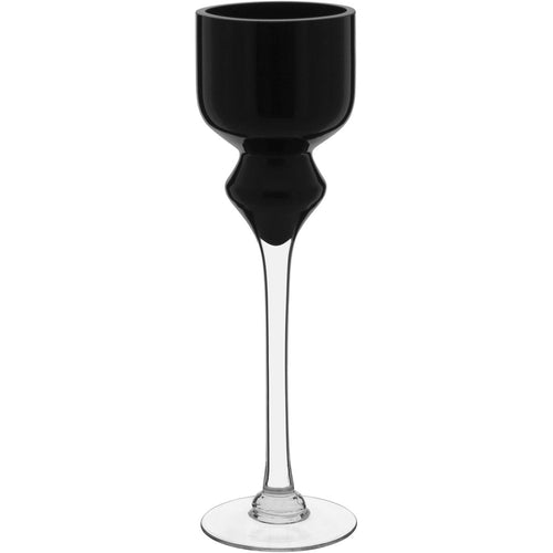 Vaso de Vidro Preto 40cm para Decoração - Elegante e Durável