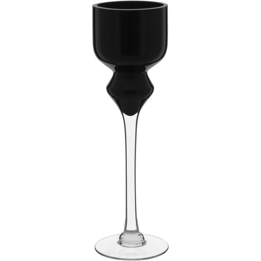Vaso de Vidro Preto 40cm para Decoração - Elegante e Durável