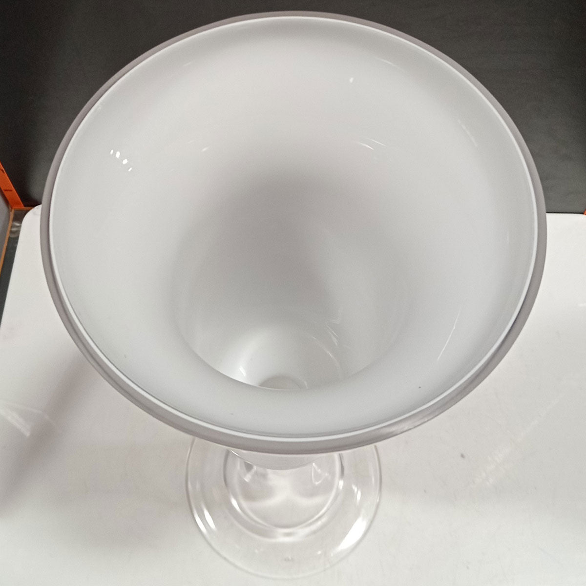 Vaso Vidro 40x16x16cm Branco