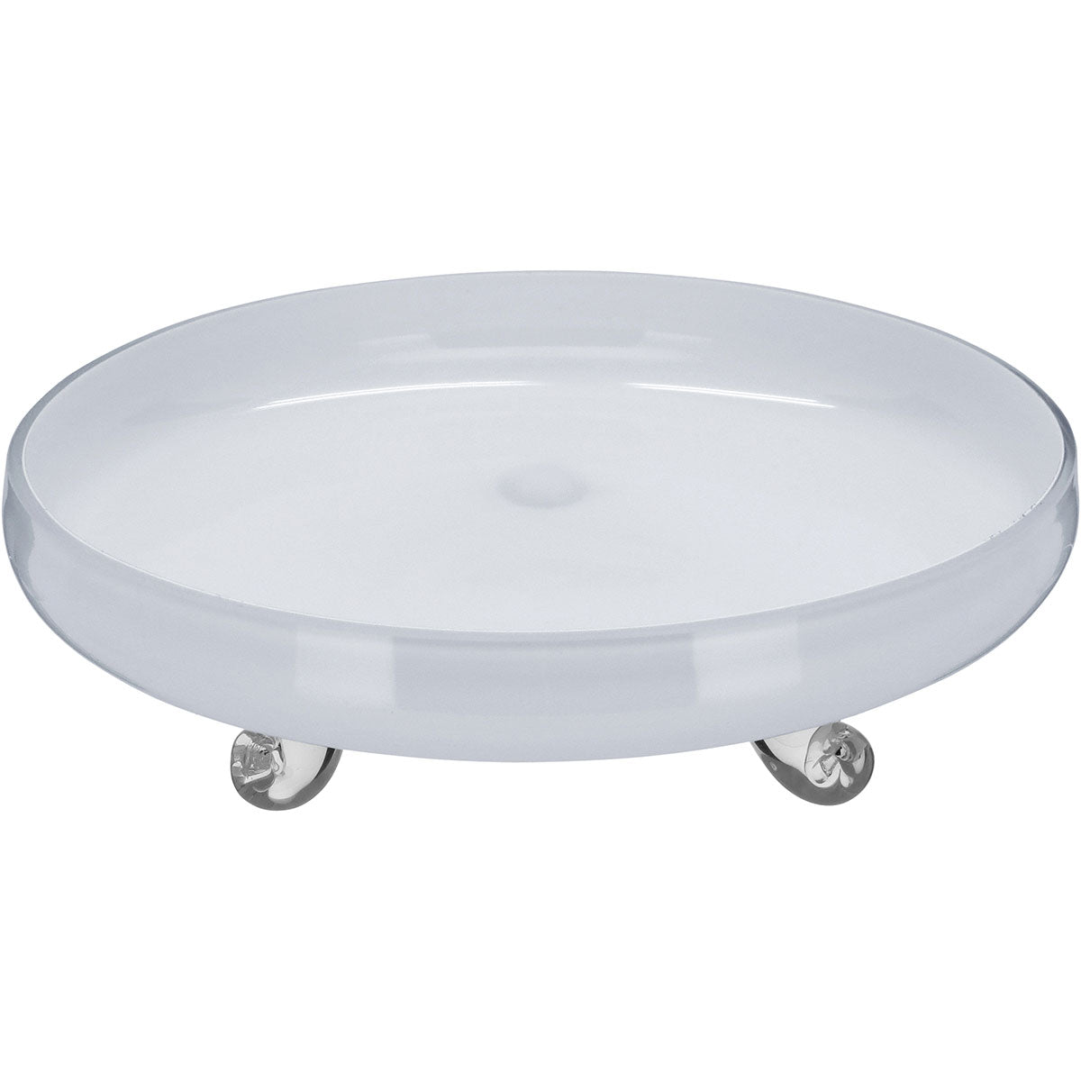 Centro de Mesa Decorativo Vidro Branco 29x29cm 8cm Elegante