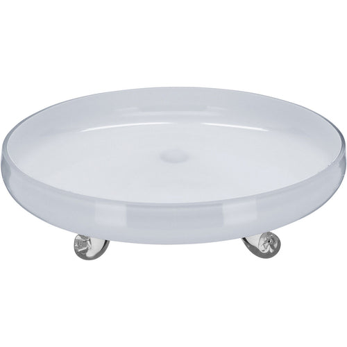 Centro de Mesa Decorativo Vidro Branco 29x29cm 8cm Elegante