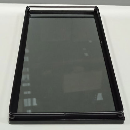 Bandeja Espelhada de Metal 27x14cm Preto - Elegância e Sofisticação