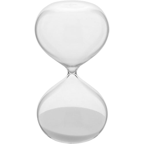 Ampulheta de Areia Branca em Vidro 22cm - Decoração Elegante
