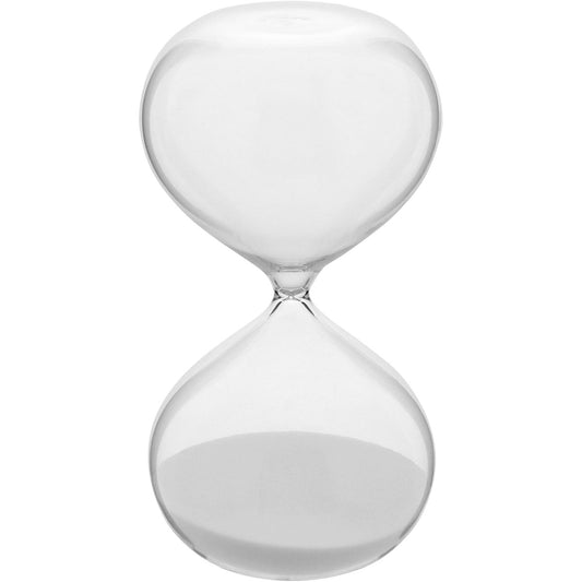 Ampulheta de Areia Branca em Vidro 22cm - Decoração Elegante