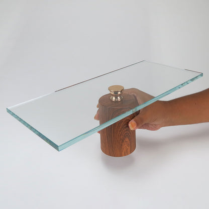 Prato para Doces em Vidro Transparente 13cm com Pé 36x15cm