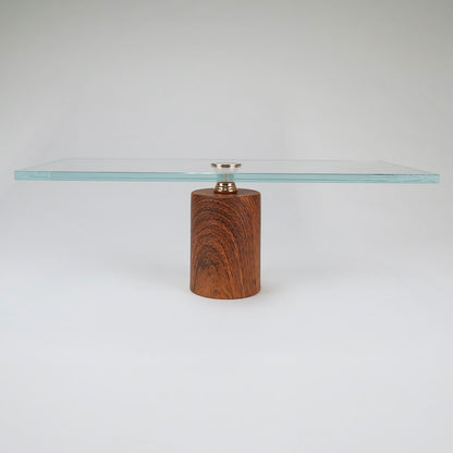 Prato para Doces em Vidro Transparente 13cm com Pé 36x15cm