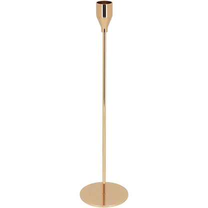 Castiçal Metal Dourado Elegante JG 3 Peças - Tamanhos G, M e P