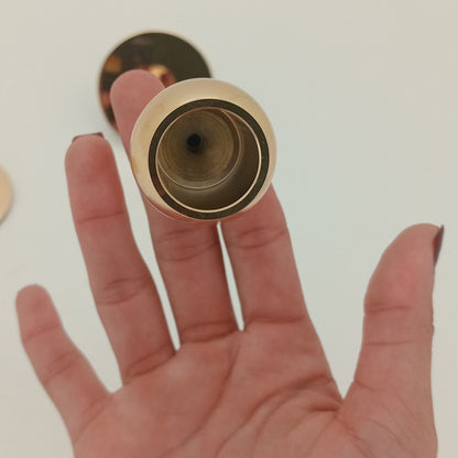 Conjunto de Castiçais Dourados em Metal - 3 Peças para Decoração