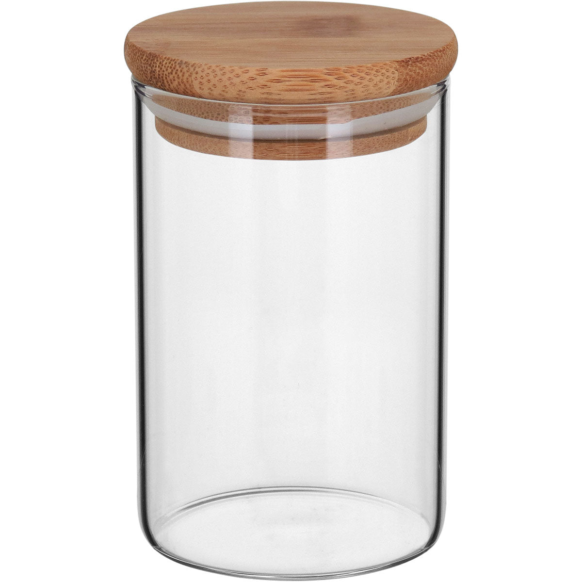 Pote de Vidro Borossilicato 200ml com Tampa de Bambu Transparente