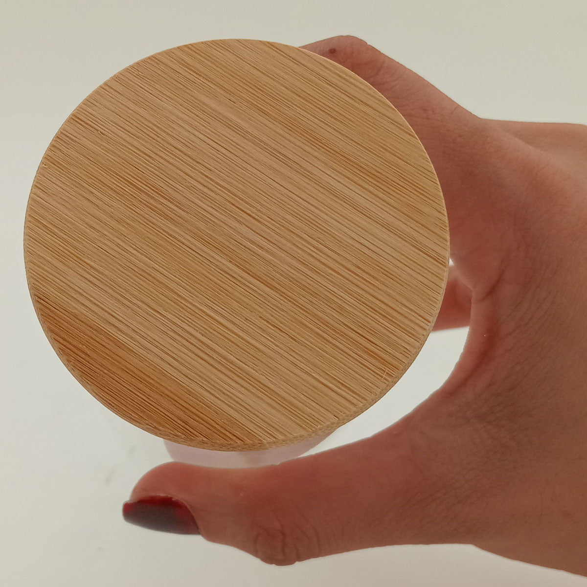 Pote de Vidro Borossilicato com Tampa de Bambu 400ml Transparente 15x6cm