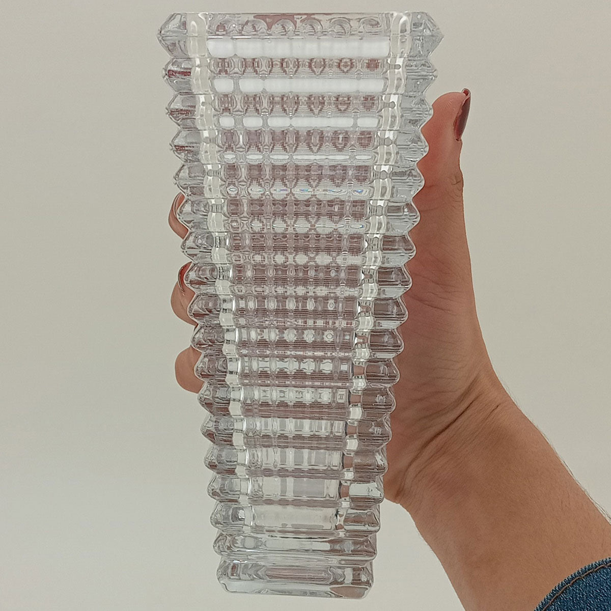 Vaso Vidro 18x8x10cm Transparente