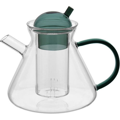 Chaleira de Vidro Borossilicato com Infusor 500ml Transparente 13cm