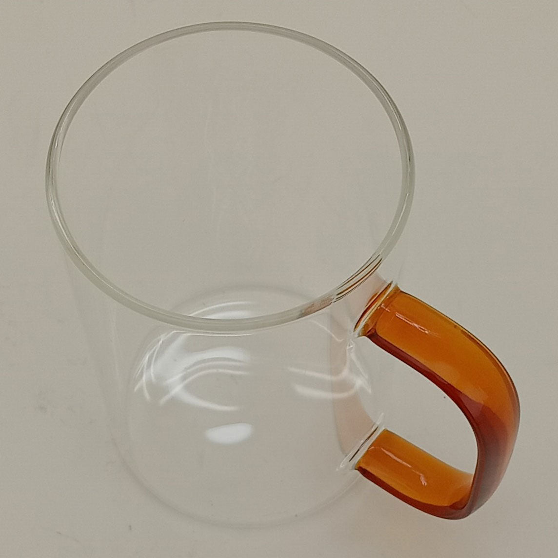 Caneca de Vidro Borossilicato 300ml Transparente com Alça Confortável
