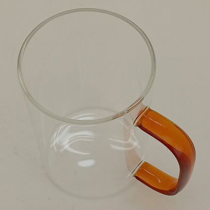 Caneca de Vidro Borossilicato 300ml Transparente com Alça Confortável