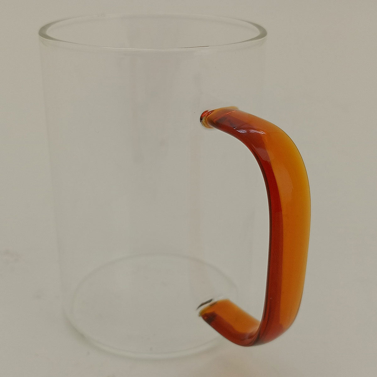 Caneca de Vidro Borossilicato 300ml Transparente com Alça Confortável