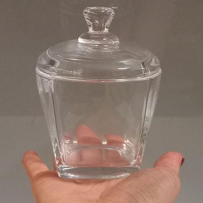 Potiche de Vidro Transparente 12cm para Decoração e Armazenamento
